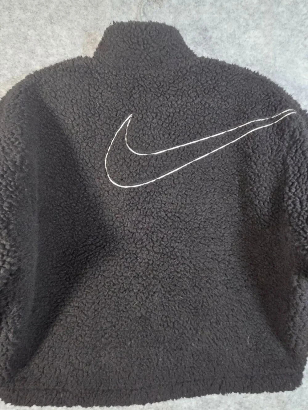 Nike Sportswear Swoosh Sherpa Jacket Black Size XL Fleece Streetwear, Outdoor
